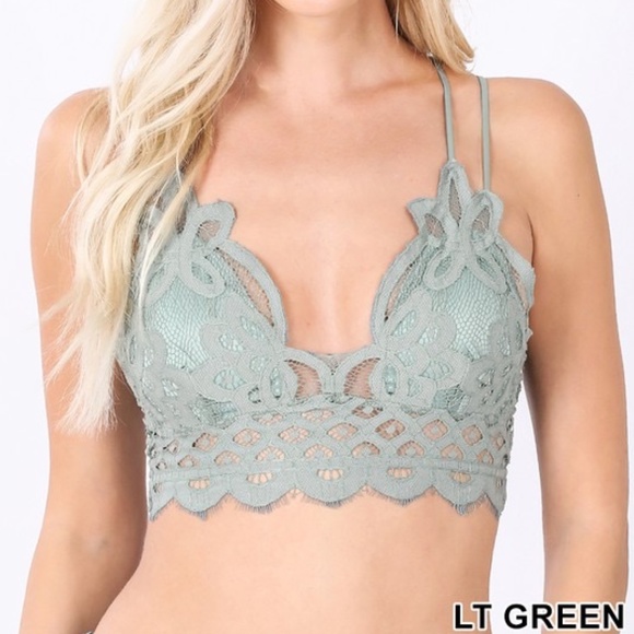 light green bralette